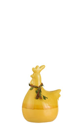Couronne de Poulet Porcelaine Jaune Moyen - (2150)